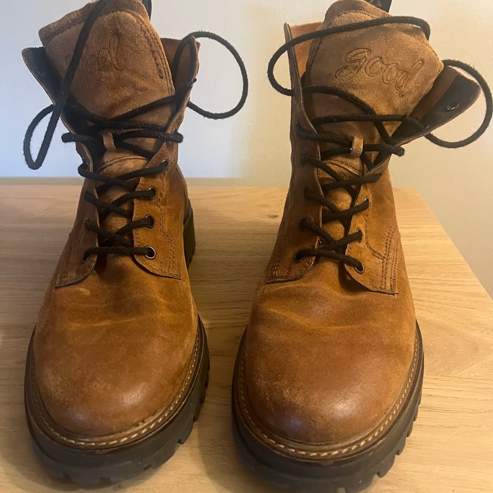 Paul Green Brown Lace Up Boots